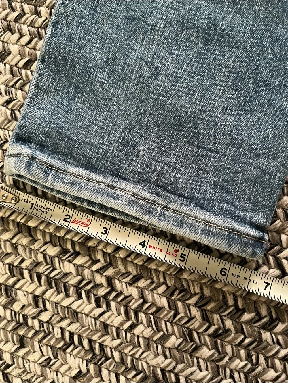 AllSaints Cigarette Slim light wash blue Jeans men’s 36” stretch denim - Picture 9 of 10